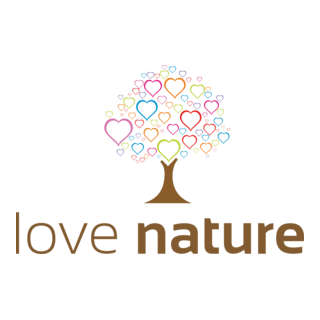 Abstract Tree with Colorful Hearts Logo PNG Vector