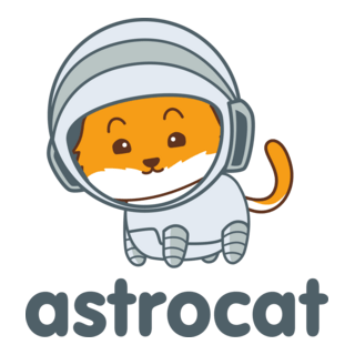 Astronaut cat mascot Logo PNG Vector