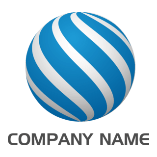 Blue Abstract World Company Logo PNG Vector