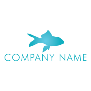 Blue Fish Logo PNG Vector