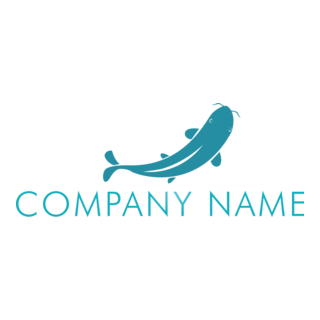 Blue Fish Logo PNG Vector