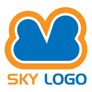 Blue & Orange Sky Company Logo PNG Vector