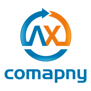 Business Letter A X Logo PNG Vector