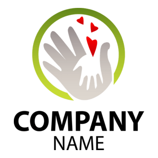 Child and Human Hand Silhouette Logo PNG Vector