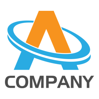 Clean Circle A Letter Company Logo PNG Vector