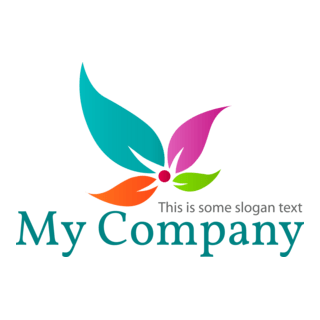 Colorful Flower Logo PNG Vector