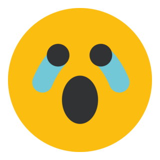 Crying Emoji Logo PNG Vector