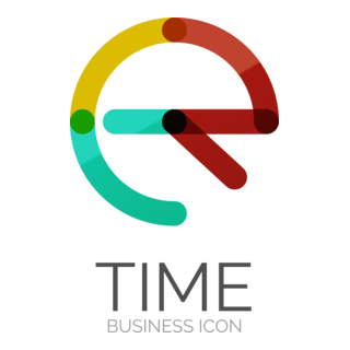 E Letter Time Logo PNG Vector