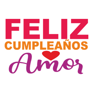 Feliz Cumpleaños Amor Logo PNG Vector
