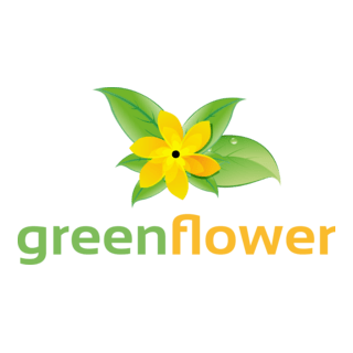 Green Flower Logo PNG Vector