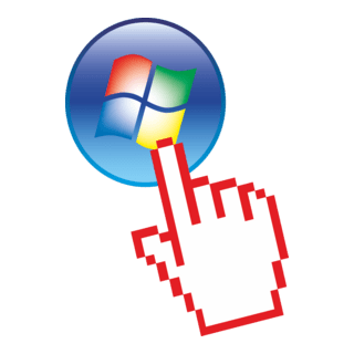 hand pressing windows vista Logo PNG Vector