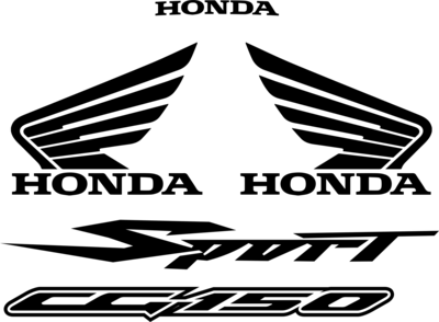 Honda CG 150 Sport Logo PNG Vector