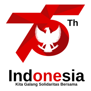 Hut RI 75 Kita Galang Solidaritas Bersama Logo PNG Vector