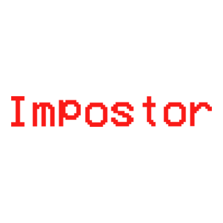 Impostor Text Among Us Logo PNG Vector