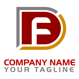 Letter F D Company Logo PNG Vector