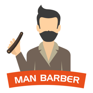 Man Salon Barber Logo PNG Vector
