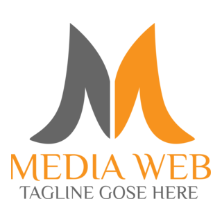 Media Web Letter M Logo PNG Vector