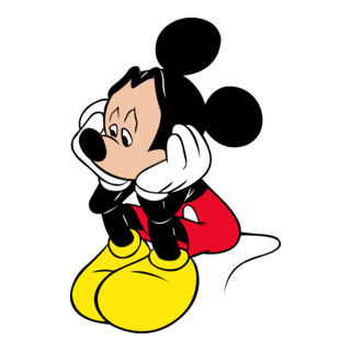 Mickey Mouse Worried Logo PNG Vector