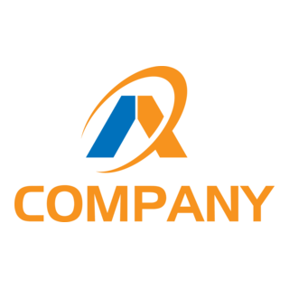 Orange A Letter Company Logo PNG Vector