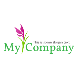 Pink Flower Logo PNG Vector