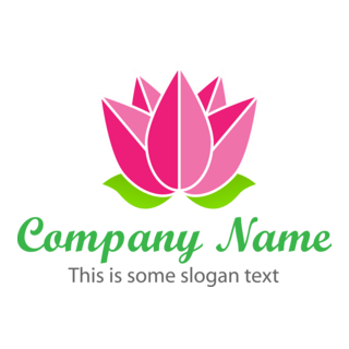 Pink Rose Logo PNG Vector