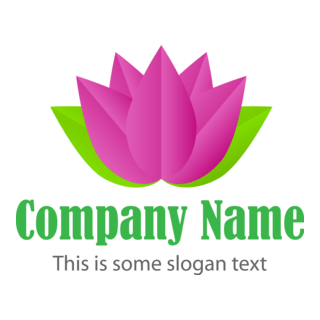 Pink Rose Logo PNG Vector