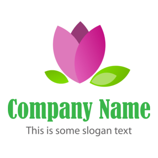 Pink Rose Logo PNG Vector