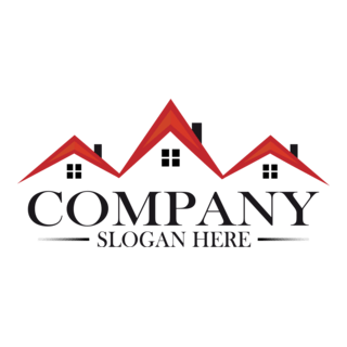 Red Real Estate Logo PNG Vector