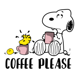Snoopy Coffee Logo PNG Vector