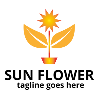 Sun Flower Logo PNG Vector