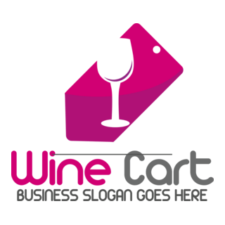 Wine Cart Logo PNG Vector