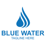 Blue Water Logo PNG Vector
