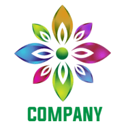 Colorful Flower Garden Logo PNG Vector