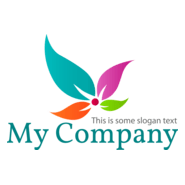 Colorful Flower Logo PNG Vector