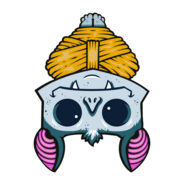 Cute Bat Cartoon Logo PNG Vector