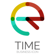 E Letter Time Logo PNG Vector