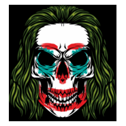 Evil Joker Clown Skull Logo PNG Vector