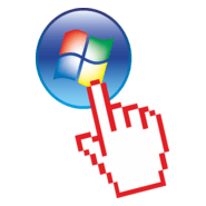 hand pressing windows vista Logo PNG Vector