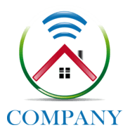 House Wifi Logo PNG Vector