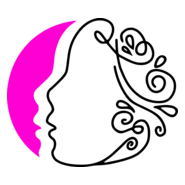 Lined Woman Face Logo PNG Vector