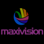 Maxivision vertical fondo negro Logo PNG Vector