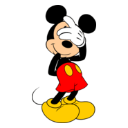 Mickey mouse close eye Logo PNG Vector