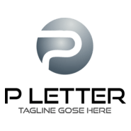 Modern Letter P Logo PNG Vector