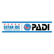 PADI 5 Stars IDC TRAINING CENTER Horizontal Logo PNG Vector