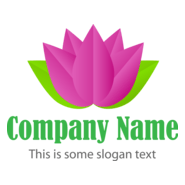 Pink Rose Logo PNG Vector