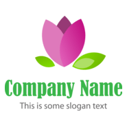 Pink Rose Logo PNG Vector