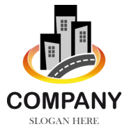 Real Estate City Logo PNG Vector