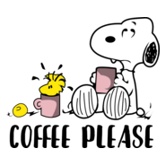 Snoopy Coffee Logo PNG Vector