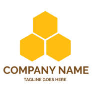 Yellow Hexagonal Logo PNG Vector