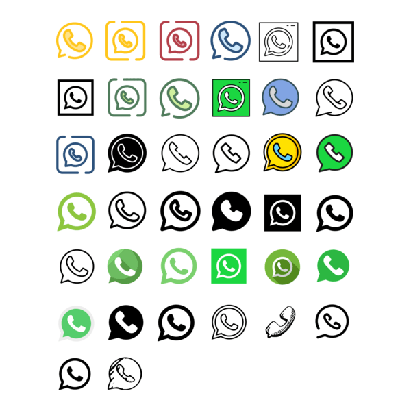 40 WhatsApp icons Logo PNG Vector